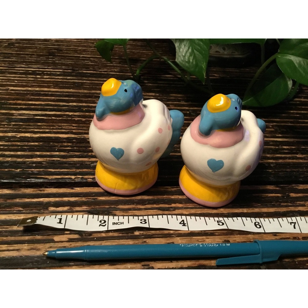 Vintage Cute Colourful Chicken Salt And Pepper Shakers